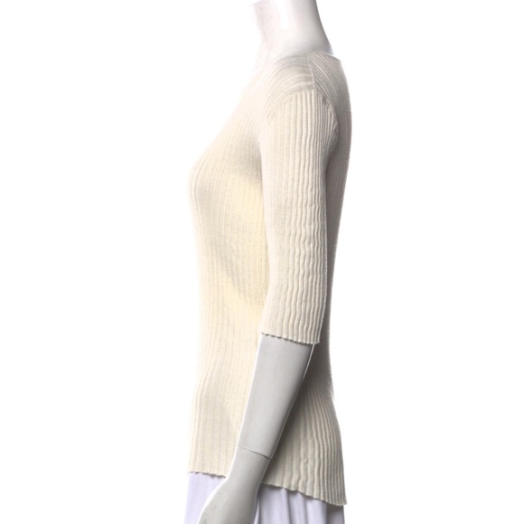 Lauren Manoogian Bateau Neckline Three-Quarter Sleeve Top in Size 1 - Picture 2 of 7